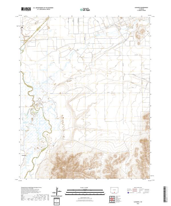 Lasauses, CO — USGS 7.5-minute topo (2022)