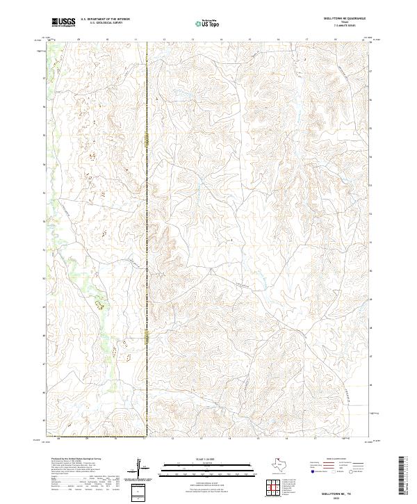 Skellytown NE, TX — USGS 7.5-minute topo (2022)