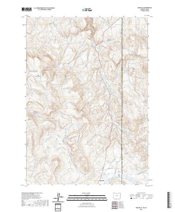 Sheaville, OR-ID — USGS 7.5-minute topo (2023)