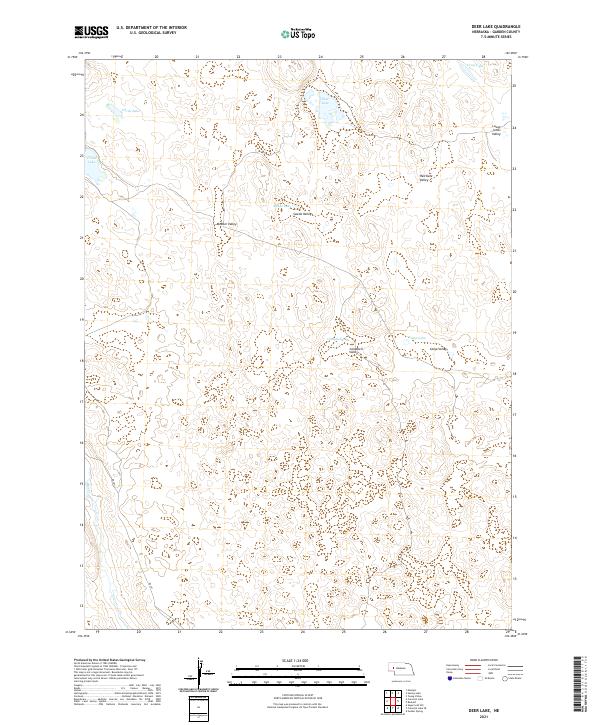 Deer Lake, NE — USGS 7.5-minute topo (2021)