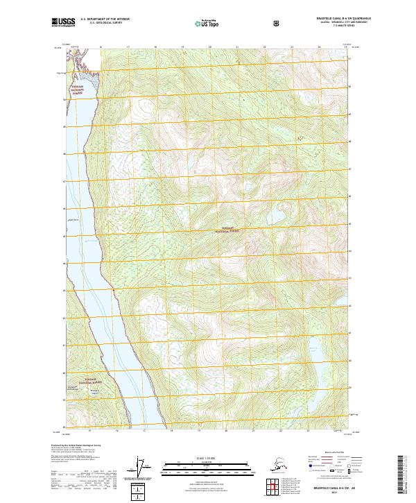 Bradfield Canal B-6 SW, AK — USGS 7.5-minute topo (2021)