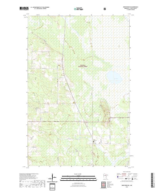 Deer River NE, MN — USGS 7.5-minute topo (2022)