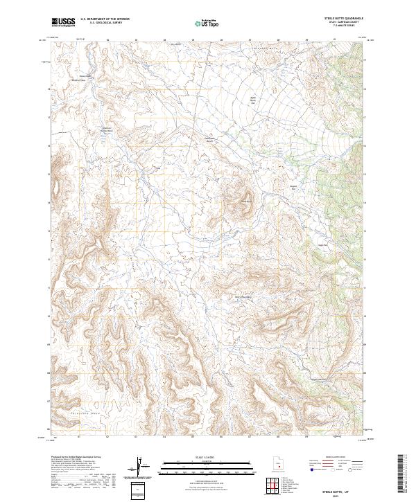 Steele Butte, UT — USGS 7.5-minute topo (2023)