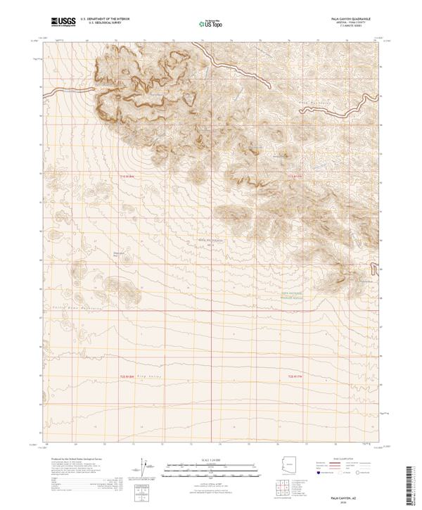 Palm Canyon, AZ — USGS 7.5-minute topo (2026)