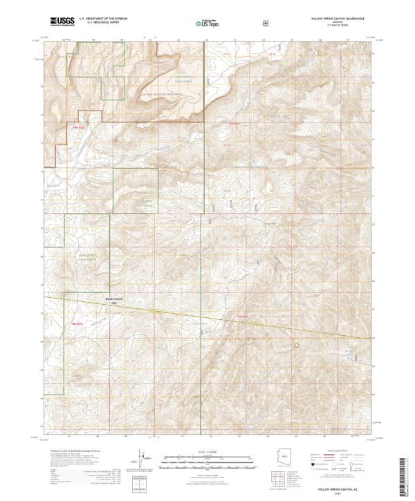 Willow Spring Canyon, AZ — USGS 7.5-minute topo (2026)