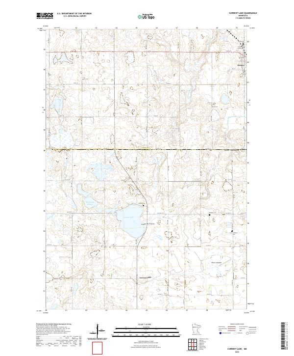 Current Lake, MN — USGS 7.5-minute topo (2022)