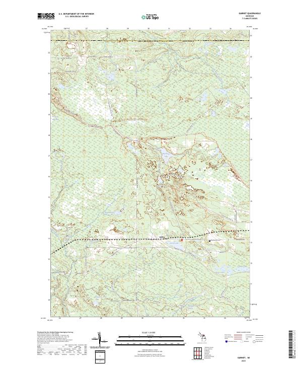 Garnet, MI — USGS 7.5-minute topo (2023)