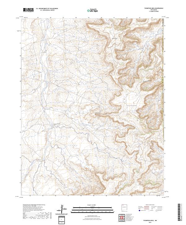 Thompson Mesa, NM — USGS 7.5-minute topo (2023)