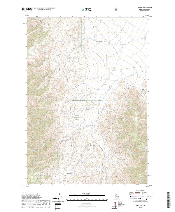 Arco Pass, ID — USGS 7.5-minute topo (2023)