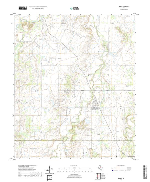 Moran, TX — USGS 7.5-minute topo (2022)