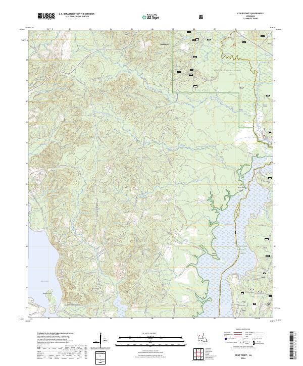 Coup Point, LA — USGS 7.5-minute topo (2024)