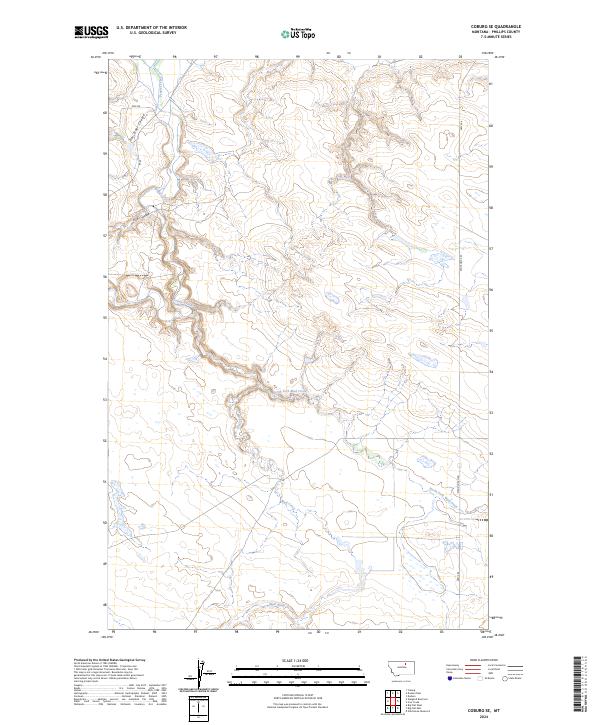 Coburg SE, MT — USGS 7.5-minute topo (2024)