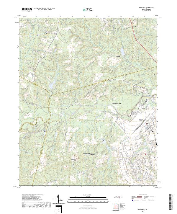 Overhills, NC — USGS 7.5-minute topo (2022)