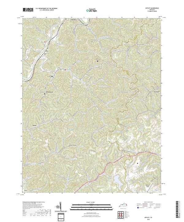 Offutt, KY — USGS 7.5-minute topo (2022)