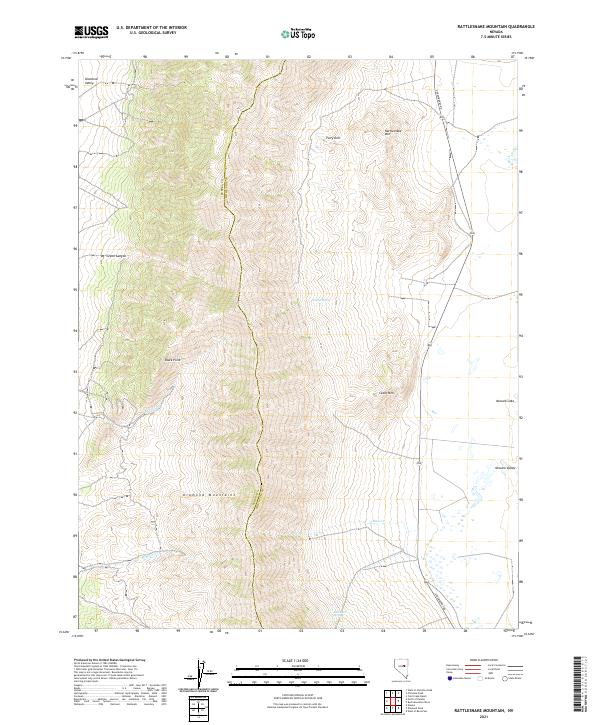 Rattlesnake Mountain, NV — USGS 7.5-minute topo (2021)