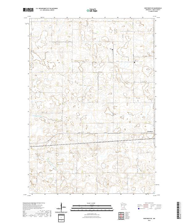 Winthrop SW, MN — USGS 7.5-minute topo (2022)
