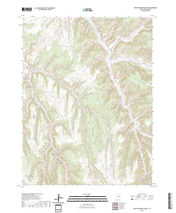 Tom Patterson Canyon, UT — USGS 7.5-minute topo (2023)