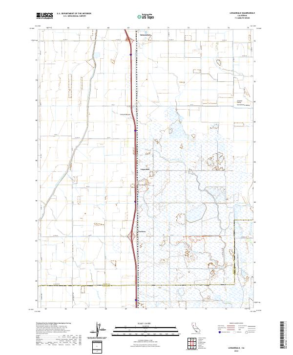 Logandale, CA — USGS 7.5-minute topo (2022)