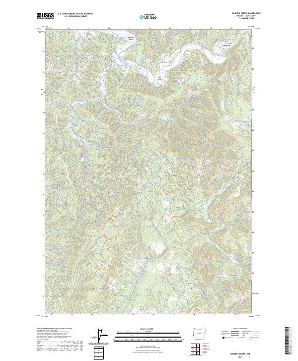 Daniels Creek, OR — USGS 7.5-minute topo (2023)