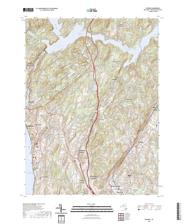 Ossining, NY — USGS 7.5-minute topo (2023)