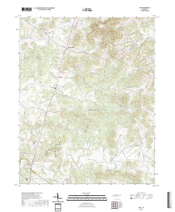 Vine, TN — USGS 7.5-minute topo (2022)