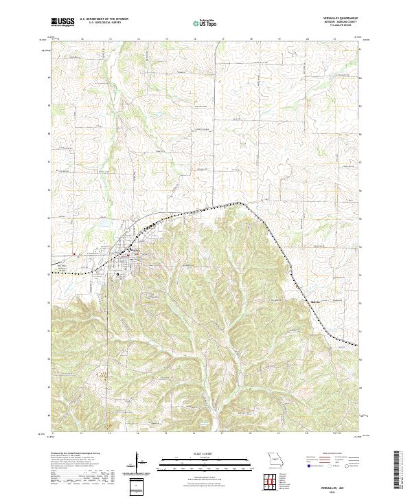 Versailles, MO — USGS 7.5-minute topo (2021)