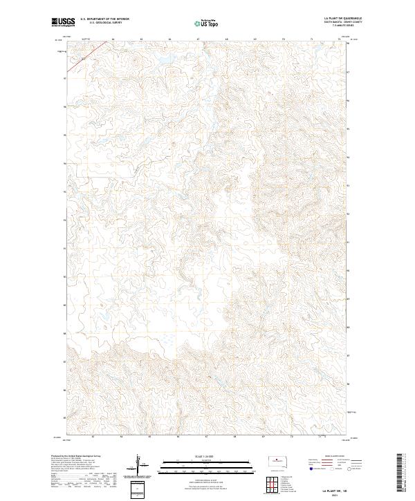 La Plant SW, SD — USGS 7.5-minute topo (2021)
