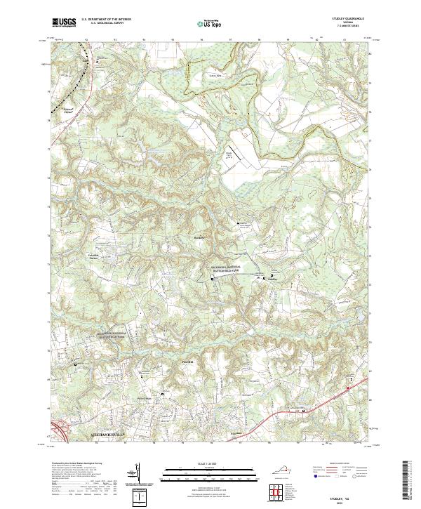 Studley, VA — USGS 7.5-minute topo (2022)