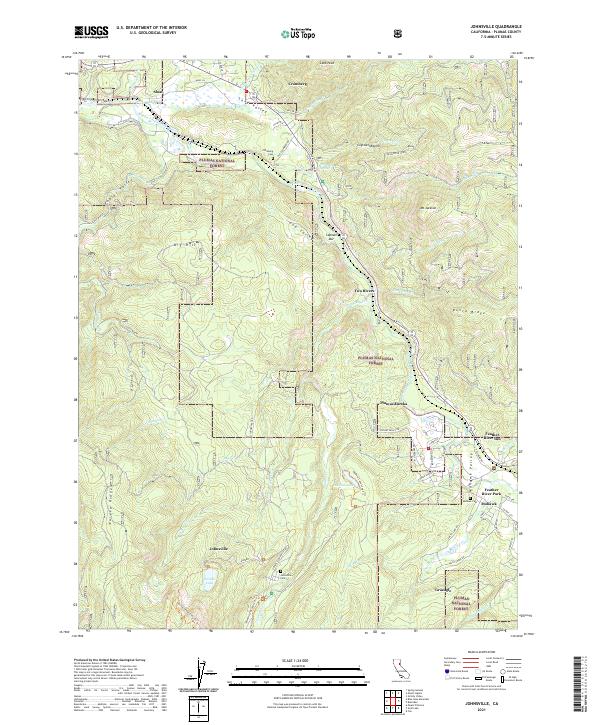 Johnsville, CA — USGS 7.5-minute topo (2021)