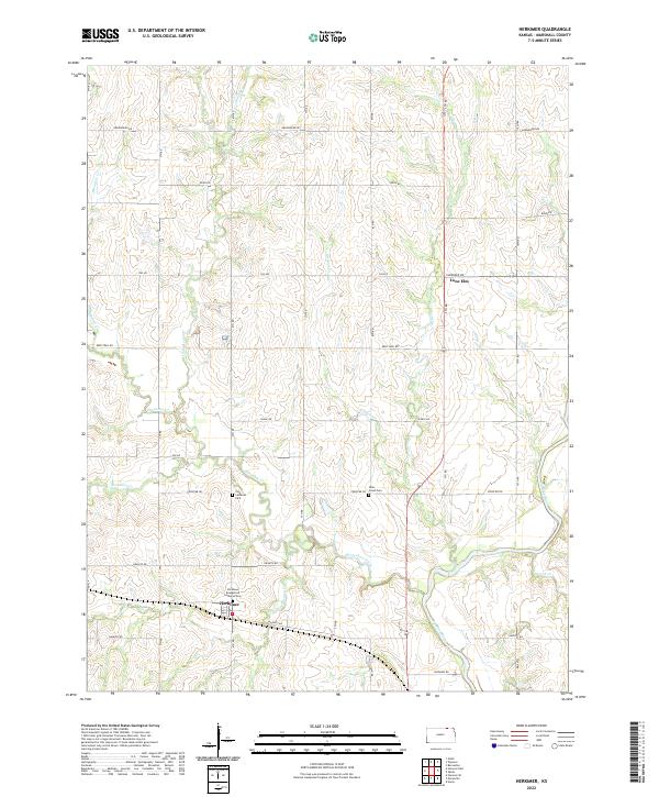 Herkimer, KS — USGS 7.5-minute topo (2022)