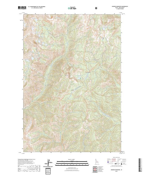Hoodoo Meadows, ID — USGS 7.5-minute topo (2024)