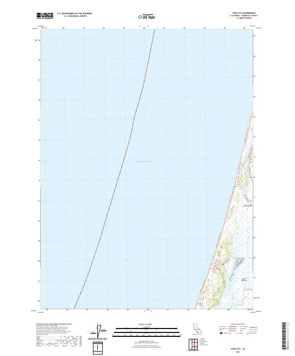 Tyee City, CA — USGS 7.5-minute topo (2021)