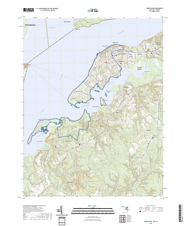 Indian Head, MD-VA — USGS 7.5-minute topo (2023)