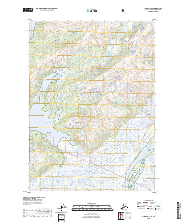 Cordova C-5 SE, AK — USGS 7.5-minute topo (2024)