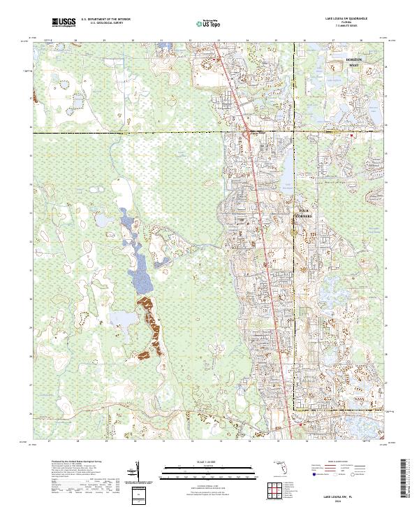 Lake Louisa SW, FL — USGS 7.5-minute topo (2024)
