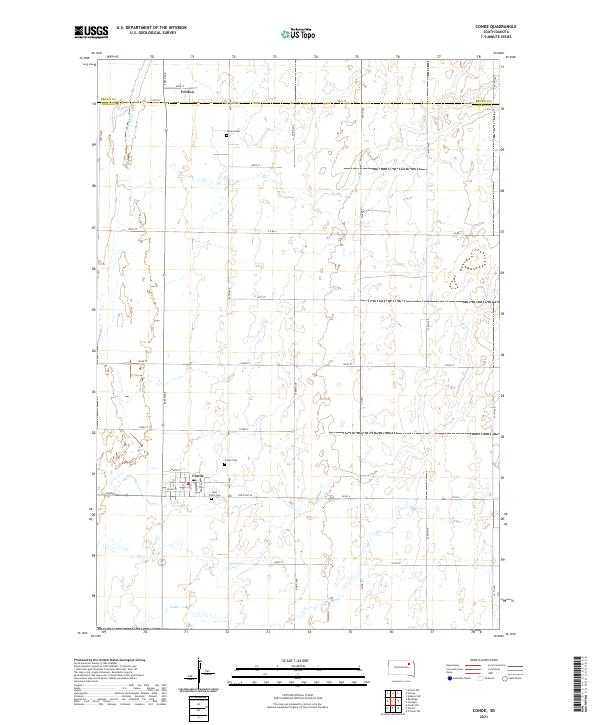 Conde, SD — USGS 7.5-minute topo (2021)