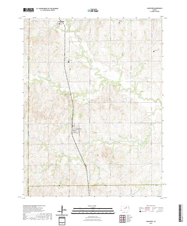 Longford, KS — USGS 7.5-minute topo (2022)
