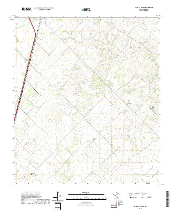 Pearsall South, TX — USGS 7.5-minute topo (2022)