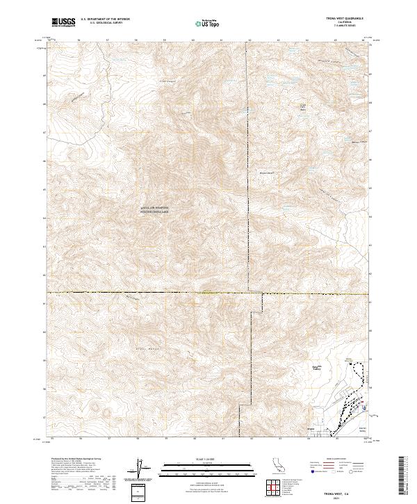 Trona West, CA — USGS 7.5-minute topo (2021)