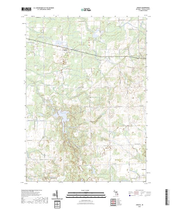 Juniata, MI — USGS 7.5-minute topo (2023)