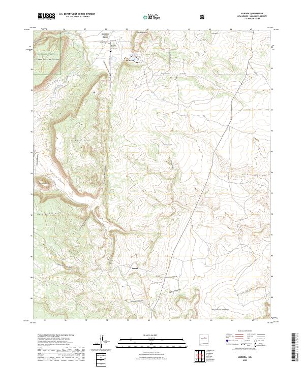 Aurora, NM — USGS 7.5-minute topo (2023)