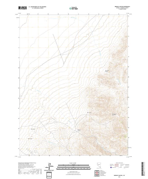Bernice Canyon, NV — USGS 7.5-minute topo (2021)
