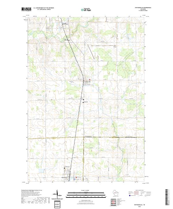 Stetsonville, WI — USGS 7.5-minute topo (2022)