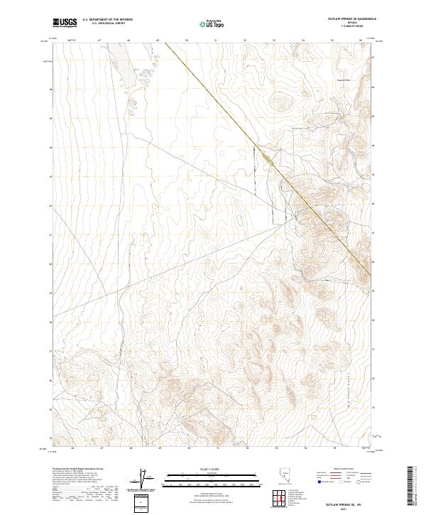Outlaw Springs SE, NV — USGS 7.5-minute topo (2021)