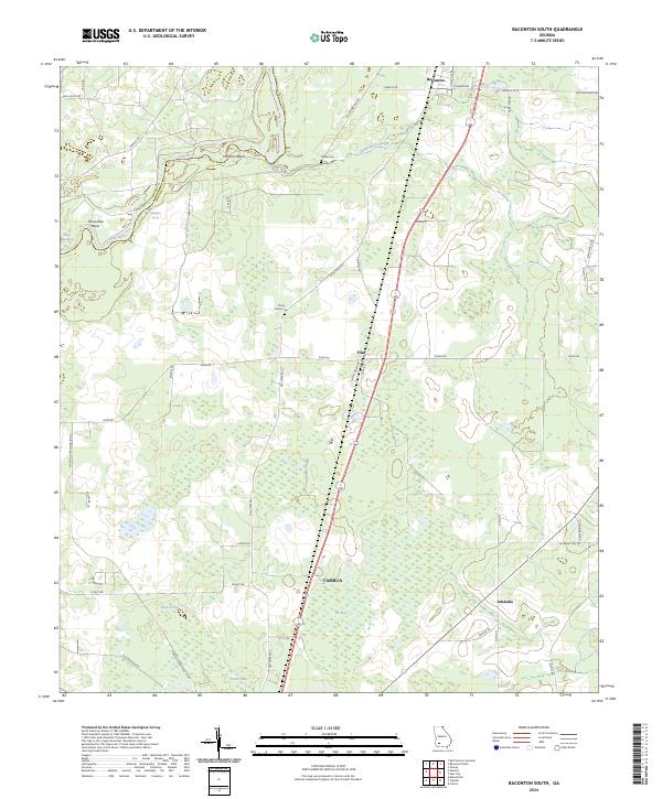 Baconton South, GA — USGS 7.5-minute topo (2024)