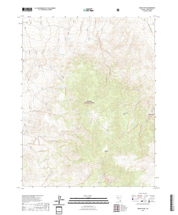 Mount Etna, NV — USGS 7.5-minute topo (2021)