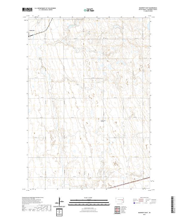 Bancroft East, SD — USGS 7.5-minute topo (2021)