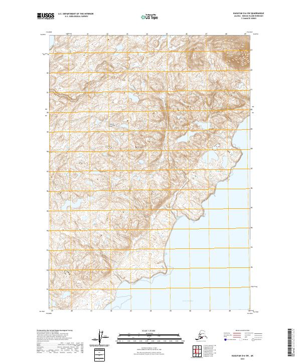 Kaguyak D-6 SW, AK — USGS 7.5-minute topo (2021)
