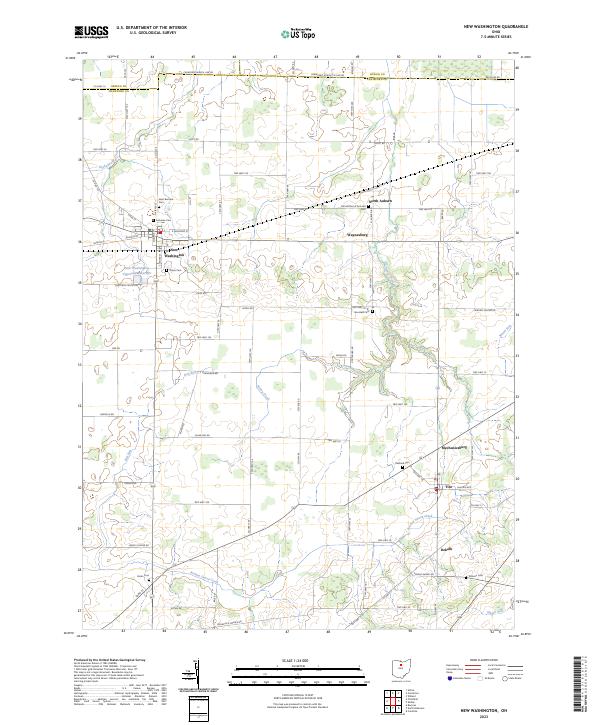 New Washington, OH — USGS 7.5-minute topo (2023)