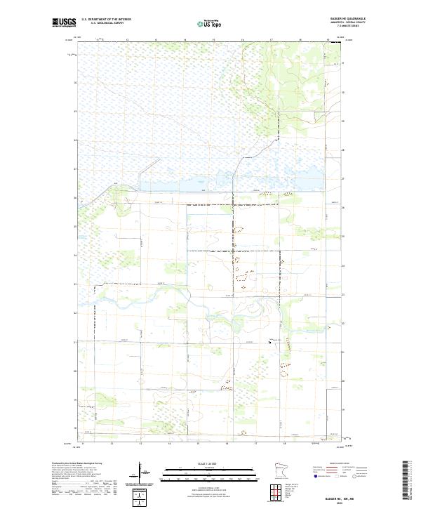 Badger NE, MN-MB — USGS 7.5-minute topo (2022)